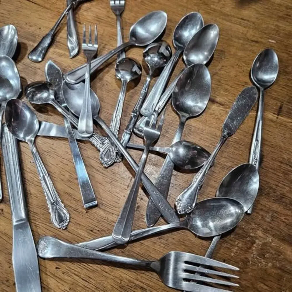 Mixed Lot of Stainless Steel Flatware - Spoons, Forks, Knives. lot#2